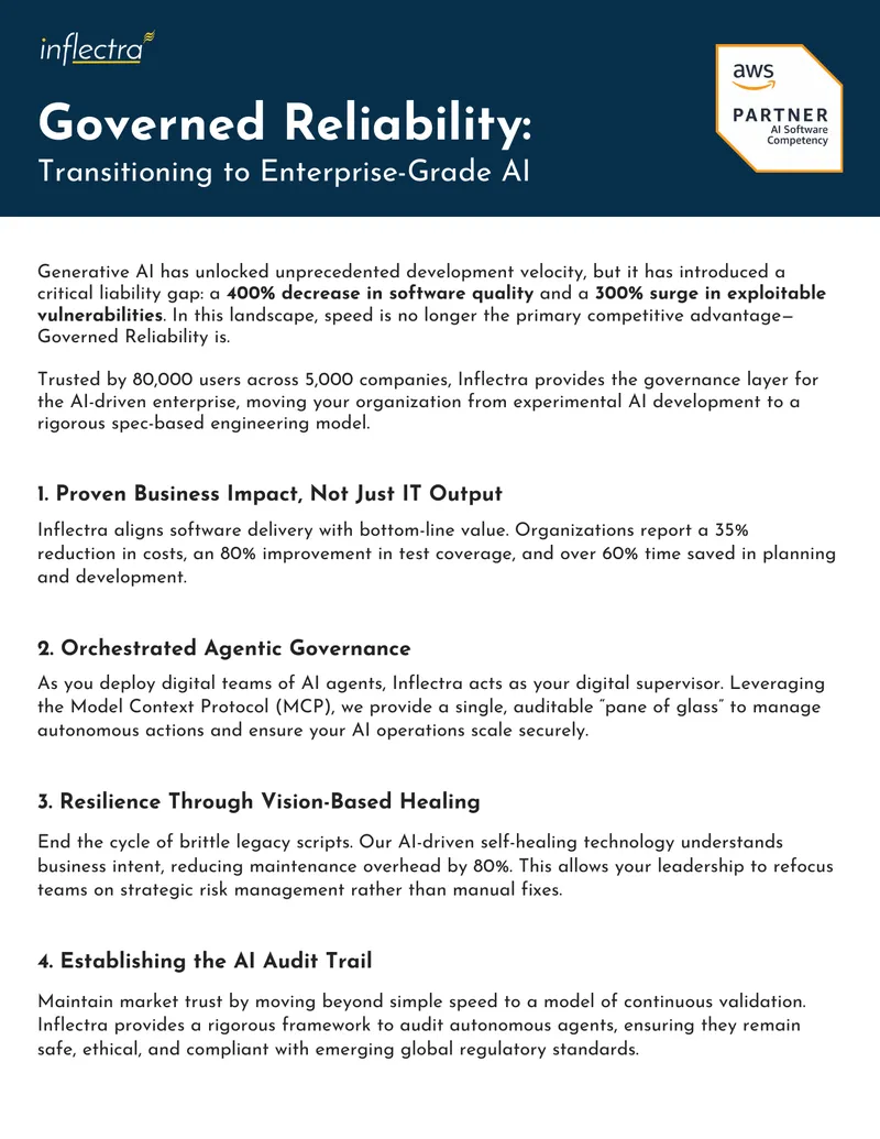 Governed Reliability in Enterprise-Grade AI