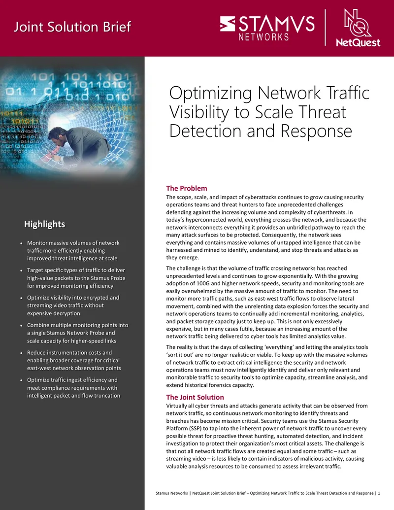 Optimizing Network Traffic for Threat Detection