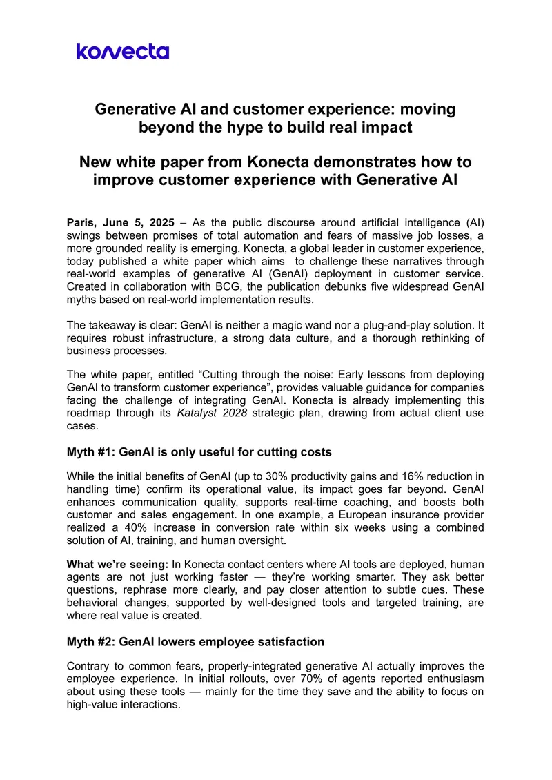 Generative AI and Customer Experience White Paper