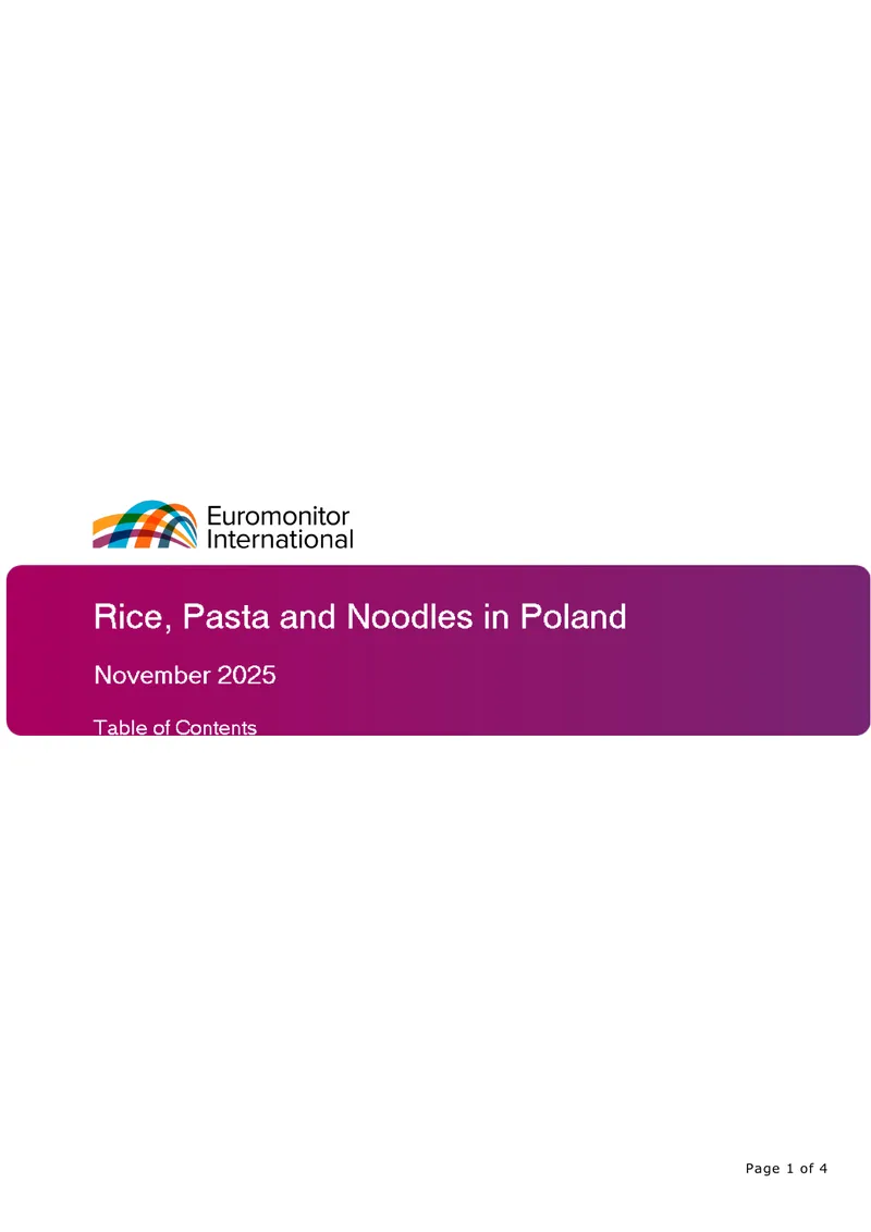 Market Trends in Rice, Pasta and Noodles