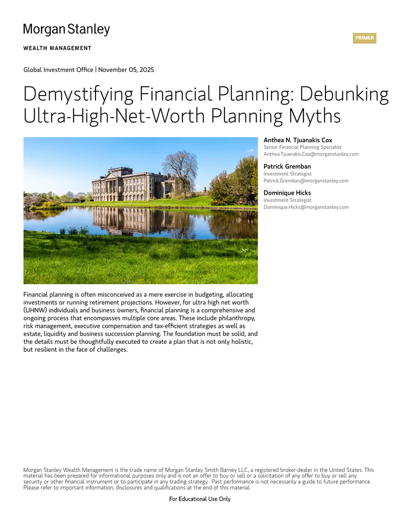 Demystifying Financial Planning for Ultra High Net Worth Individuals