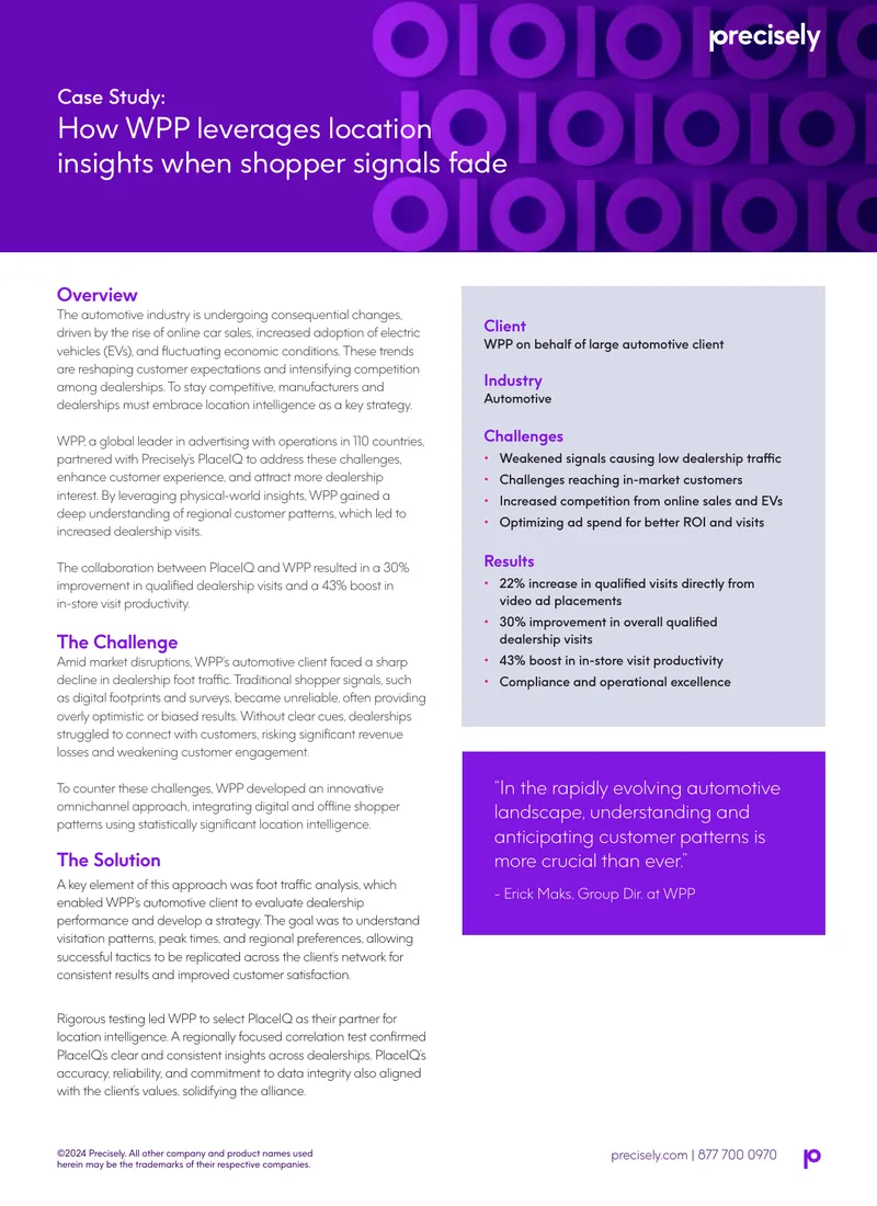 Case Study on WPP's Use of Location Intelligence