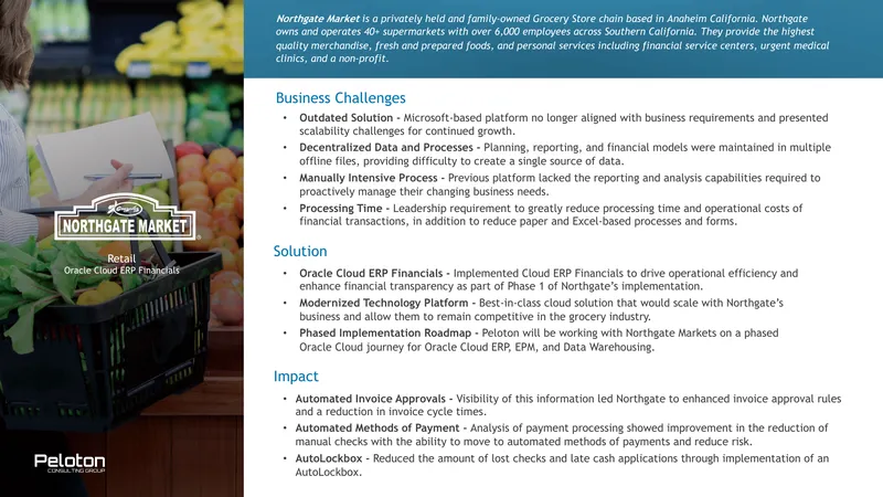 Northgate Market Oracle Cloud ERP Financials Implementation