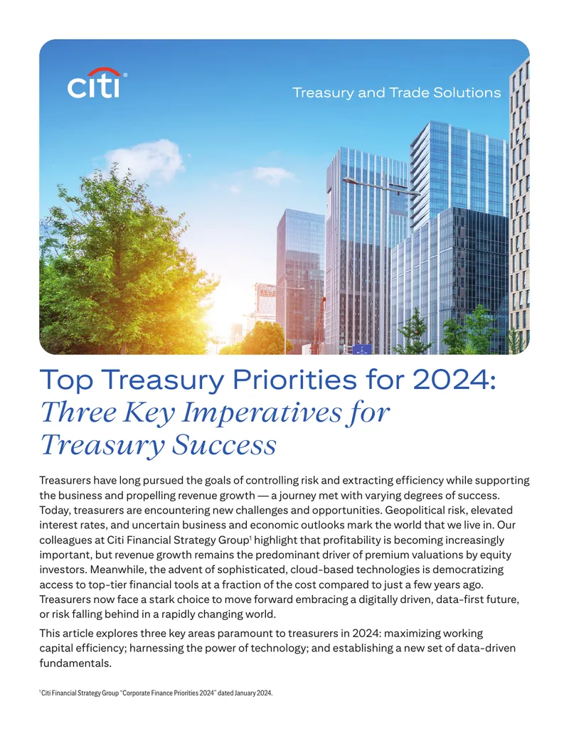 Top Treasury Priorities for 2024