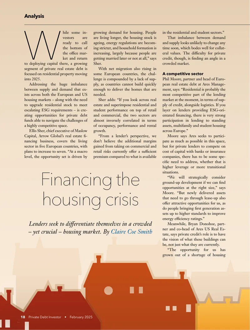 Private Debt Strategies in the Housing Market