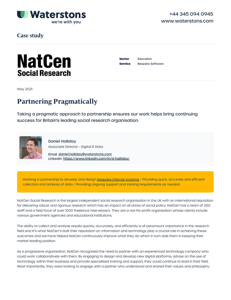 Partnership Development for Social Research Systems