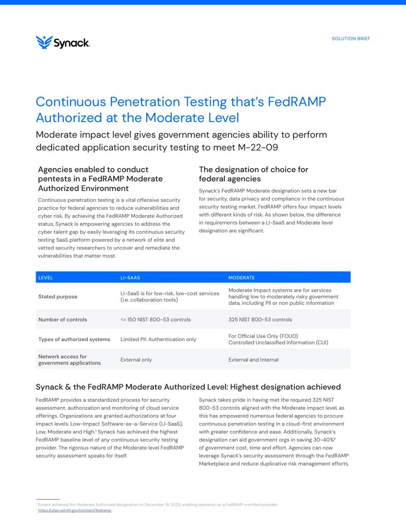 Continuous Penetration Testing FedRAMP Authorization
