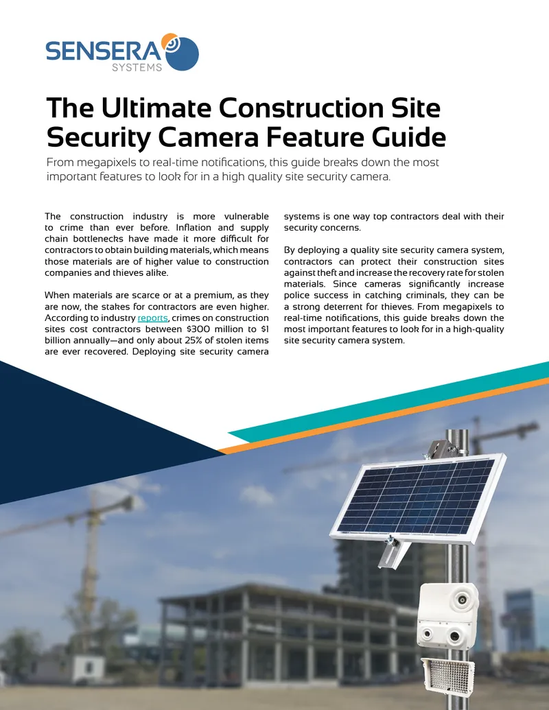 Construction Site Security Camera Feature Guide