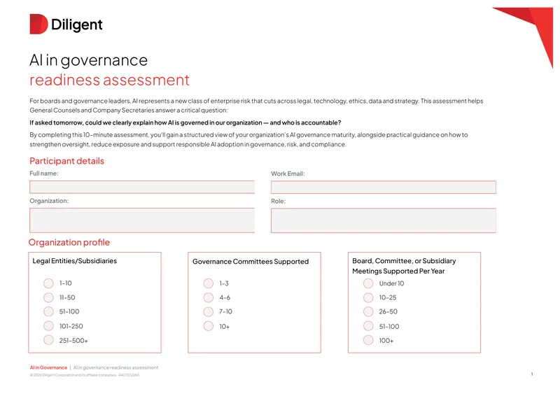 AI in Governance Readiness Assessment Guide