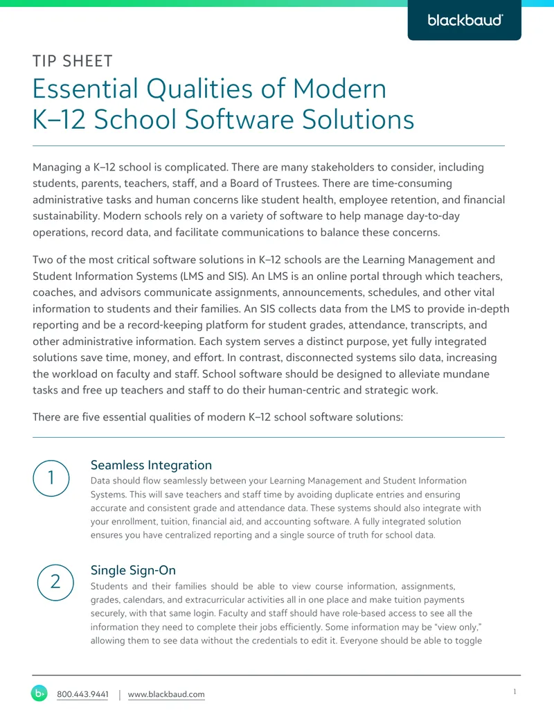 Essential Qualities of Modern K–12 School Software Solutions