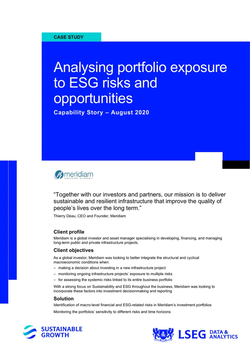 Portfolio Exposure Analysis to ESG Risks