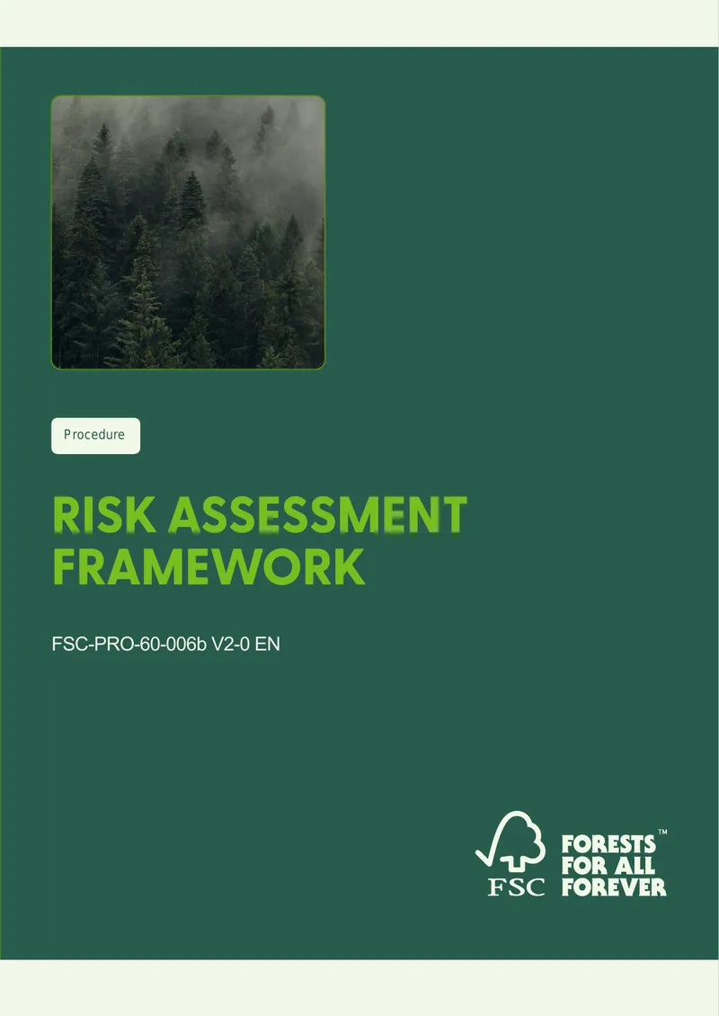 Risk Assessment Framework for FSC Certification