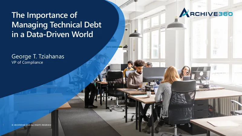 Managing Technical Debt in a Data-Driven World