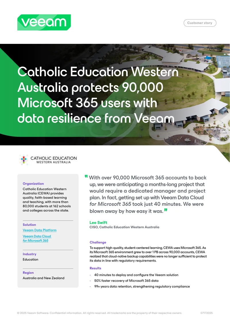Data Protection for Microsoft 365 at CEWA