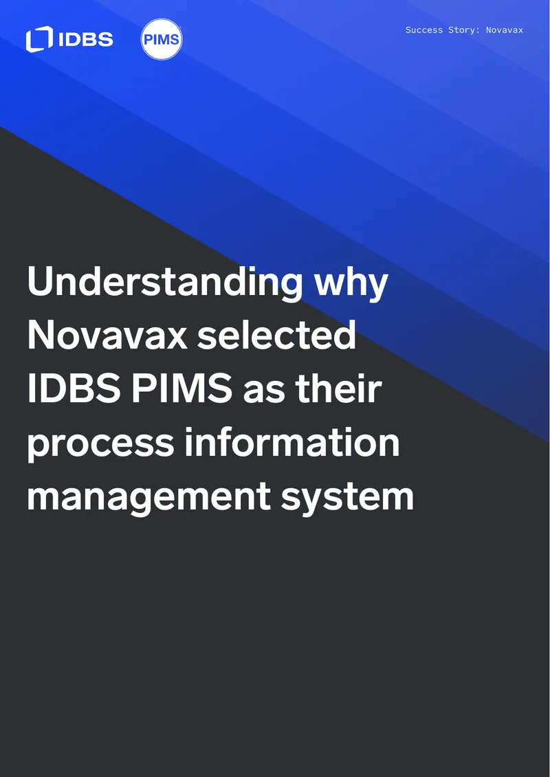 Novavax Selection of IDBS PIMS for Data Management