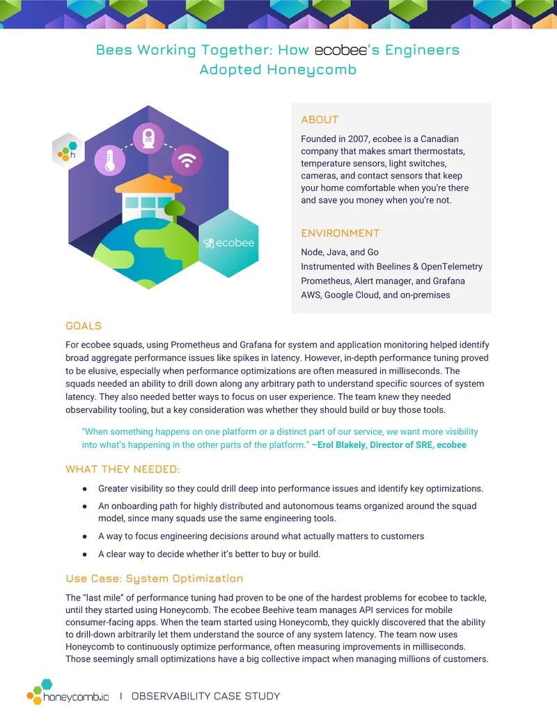 Observability Case Study on Honeycomb Adoption