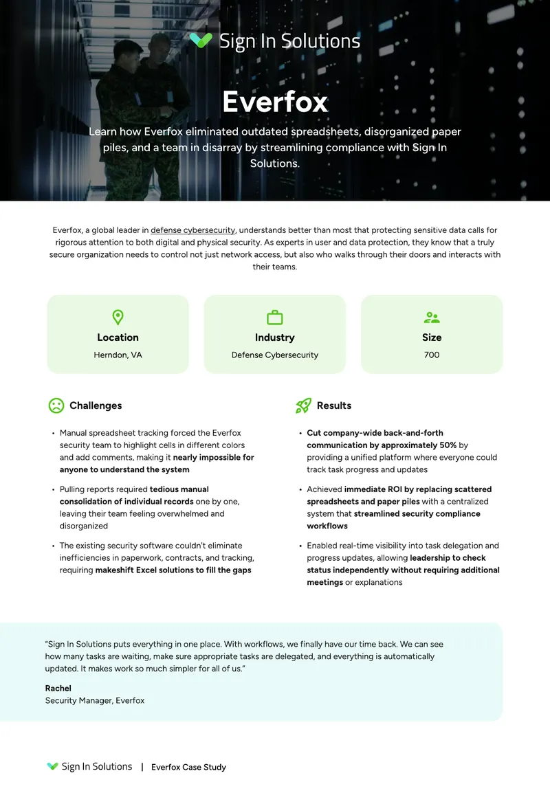 Everfox Case Study on Streamlining Security Compliance