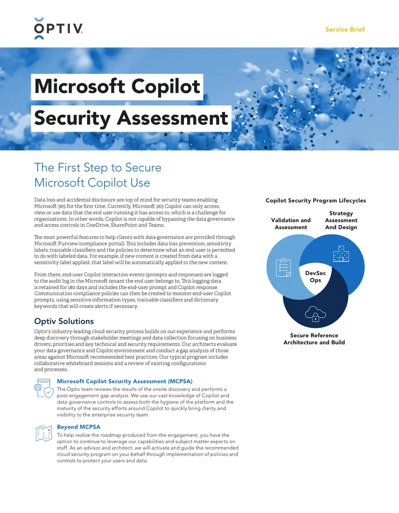 Microsoft Copilot Security Assessment Overview