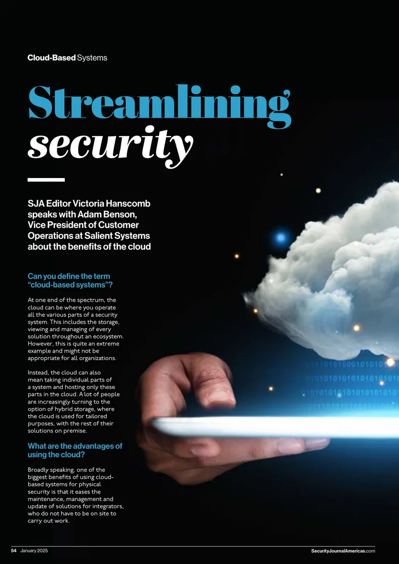 Cloud-Based Systems for Physical Security Management