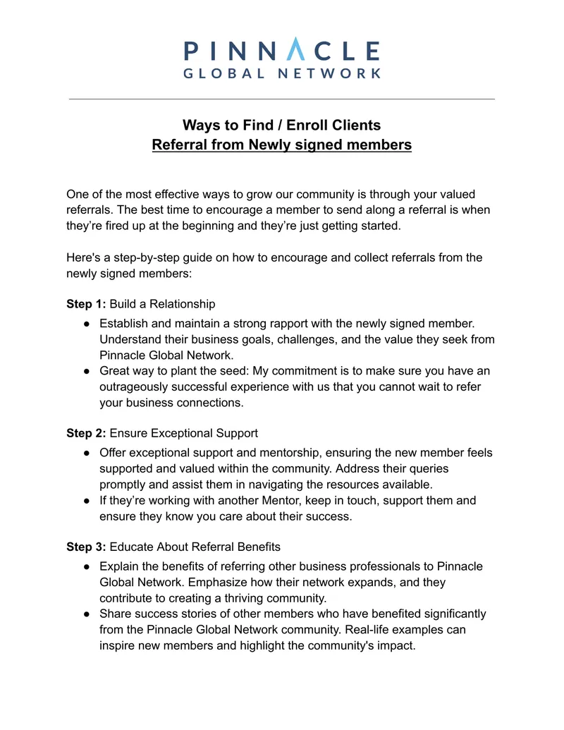 Client Enrollment Referral Process Guide