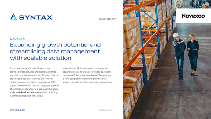 Novexco Case Study on ERP Solution Implementation