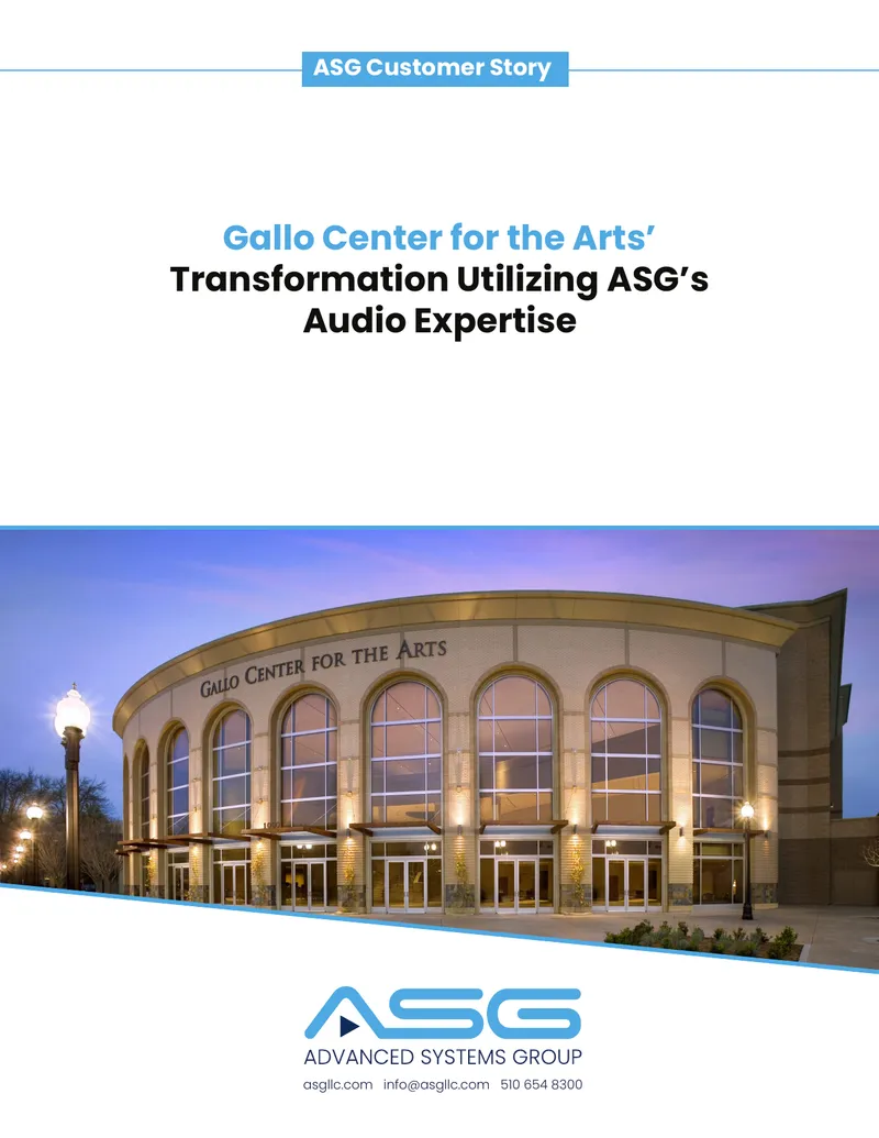 Gallo Center for the Arts Audio System Upgrade