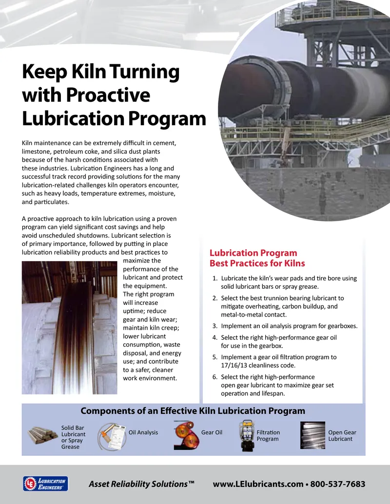 Proactive Lubrication Program for Kiln Maintenance