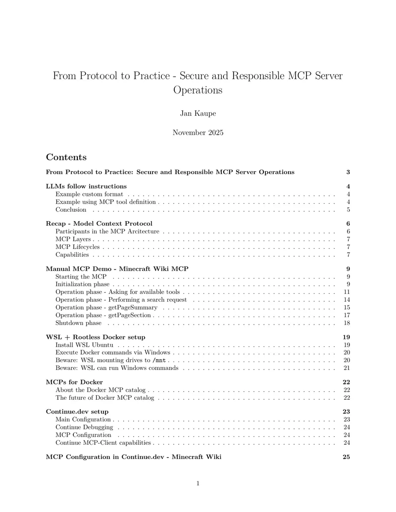 Secure and Responsible MCP Server Operations Guide
