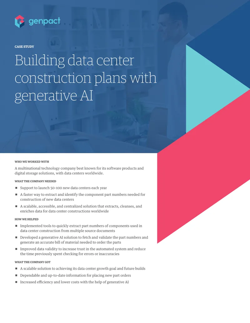 Building Data Center Construction Plans with Generative AI