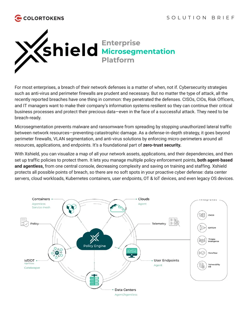 Microsegmentation Implementation with Xshield