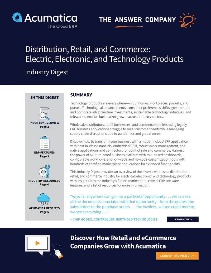 Distribution, Retail, and Commerce Industry Digest preview page 1