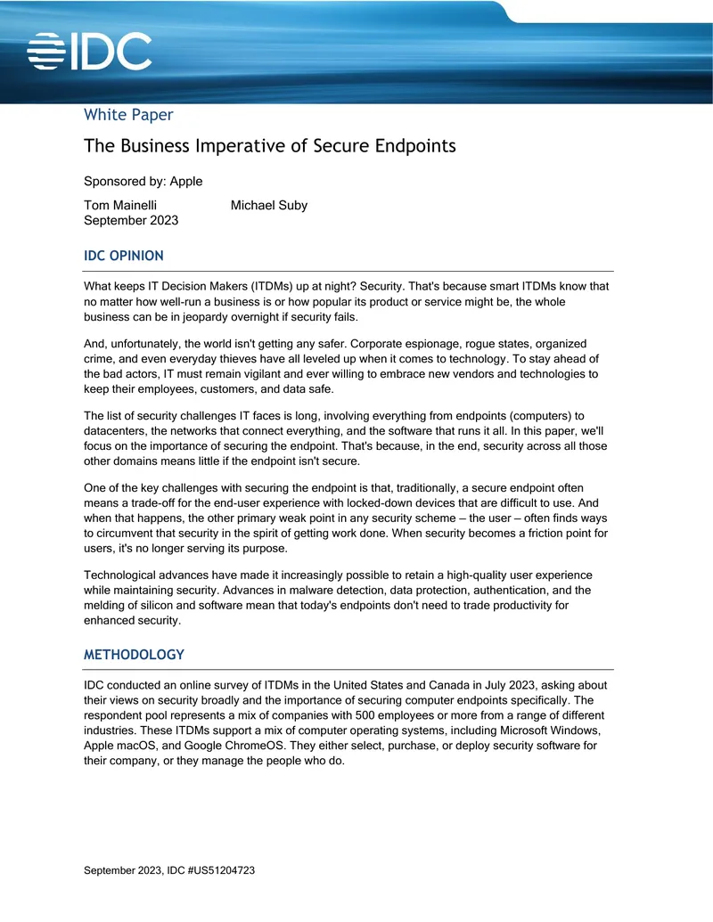 The Business Imperative of Secure Endpoints