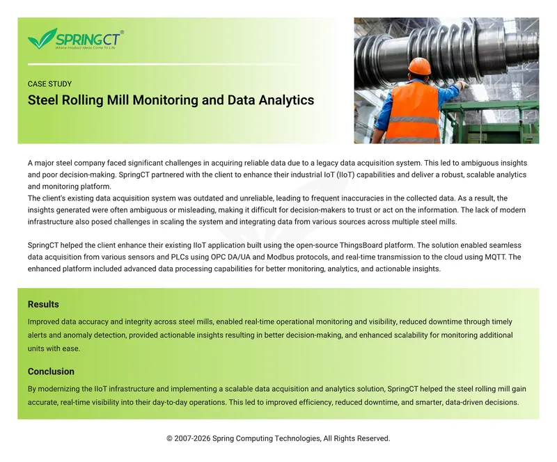 Steel Rolling Mill Data Monitoring Case Study
