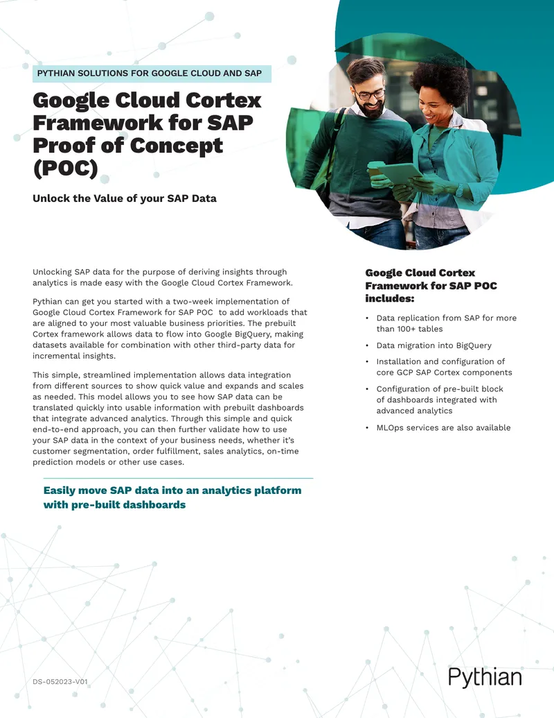 Google Cloud Cortex Framework for SAP Proof of Concept