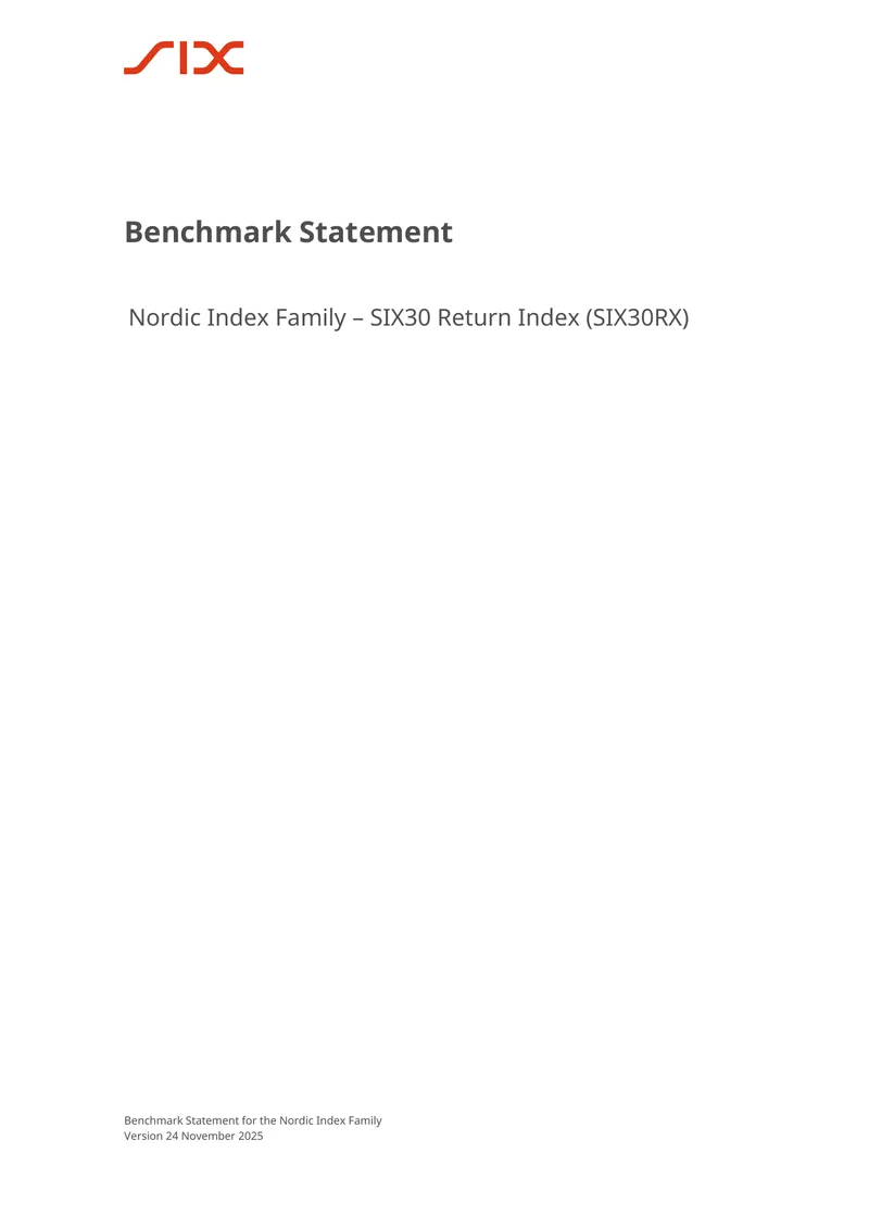 Benchmark Statement for the Nordic Index Family