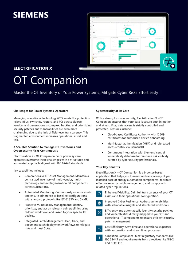 OT Companion for Power Systems Cybersecurity Management