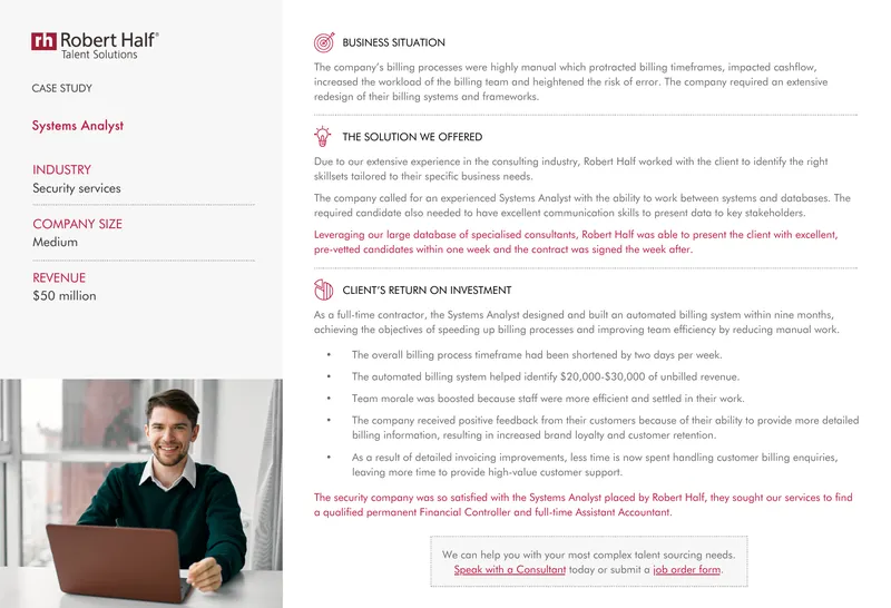 Systems Analyst Case Study in Security Services
