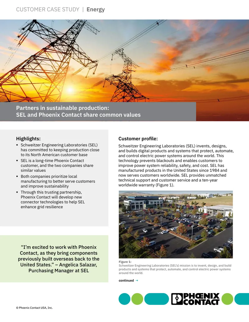 SEL and Phoenix Contact Partnership Case Study