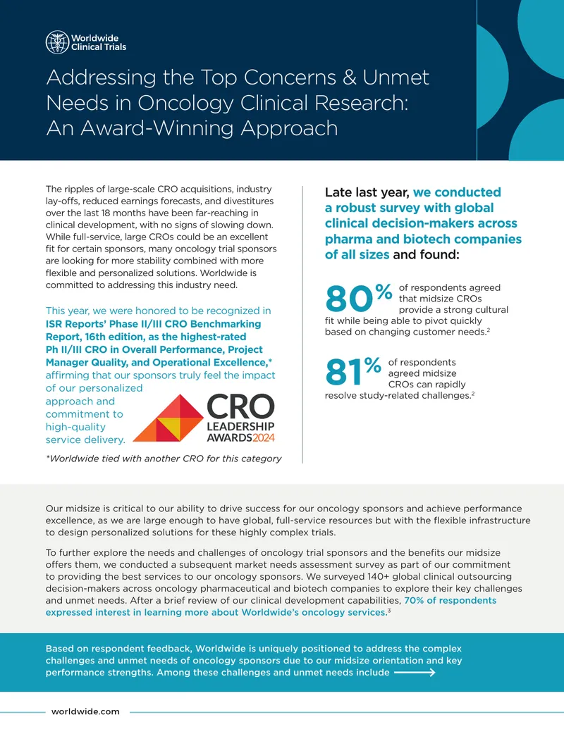 Addressing Unmet Needs in Oncology Clinical Research
