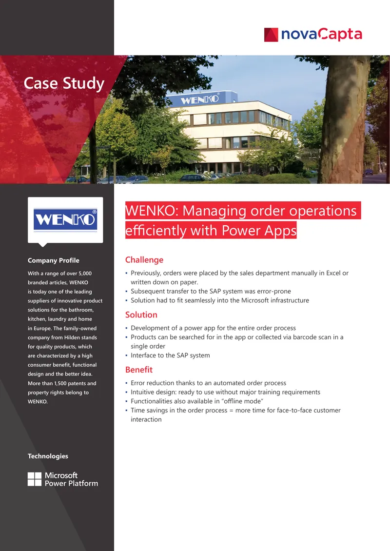 WENKO Order Operations Management Case Study