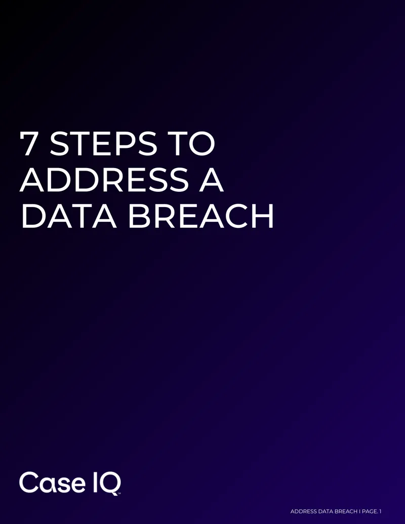 Steps to Address a Data Breach