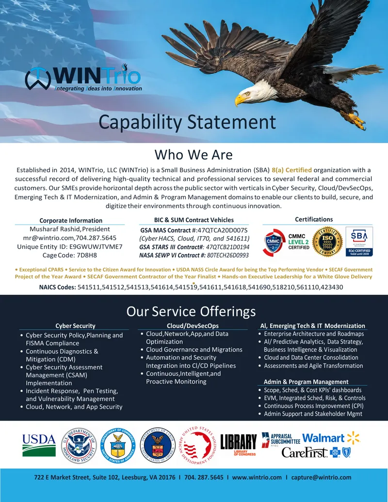 WINTrio, LLC Corporate Capability Statement