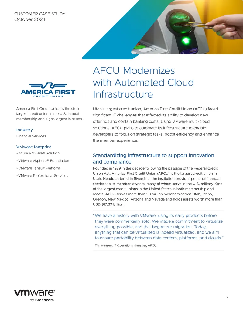 AFCU Modernizes with Automated Cloud Infrastructure
