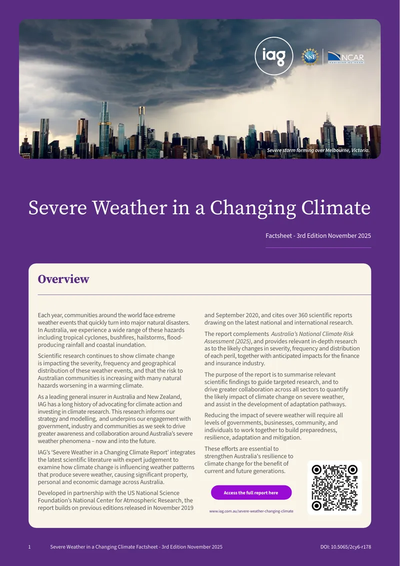 Severe Weather in a Changing Climate Factsheet