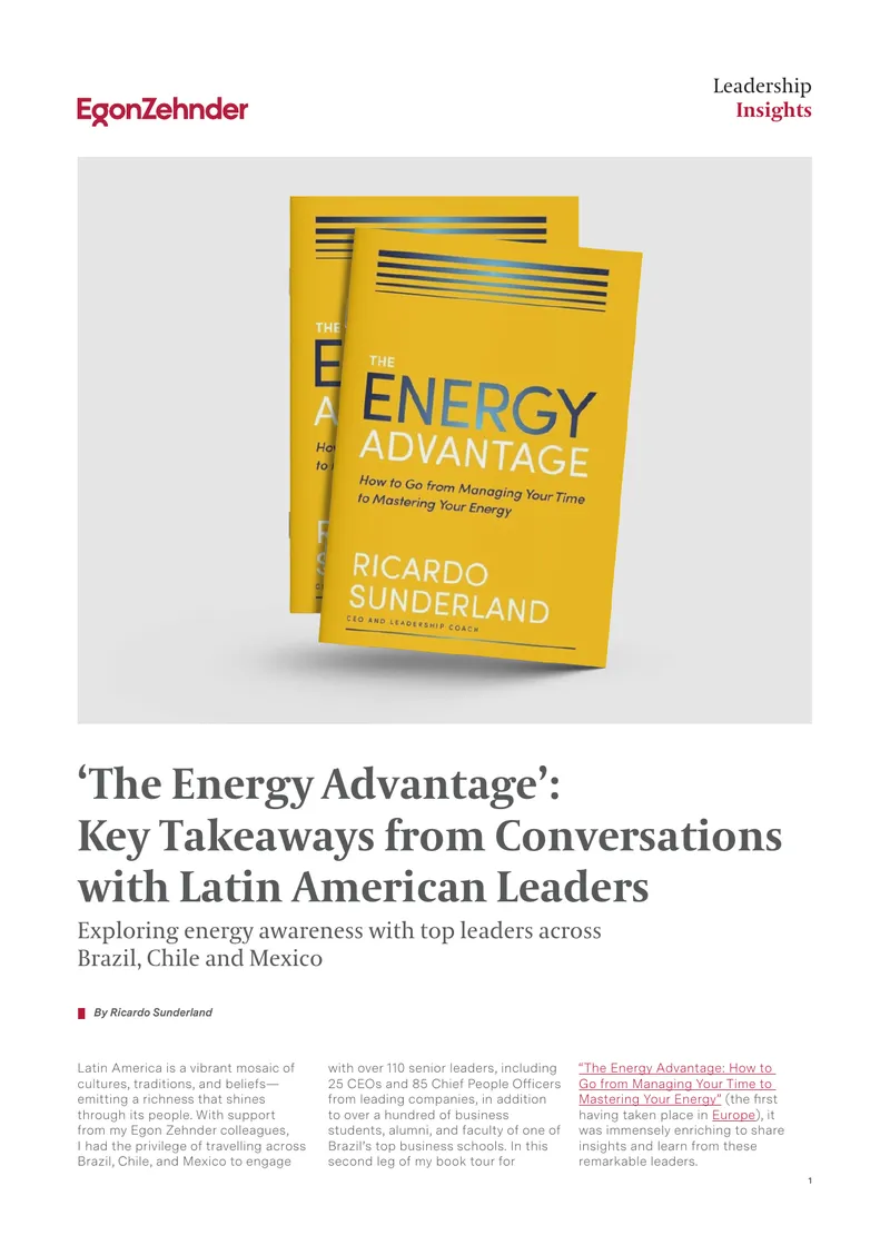 Key Takeaways from Latin American Leadership Conversations