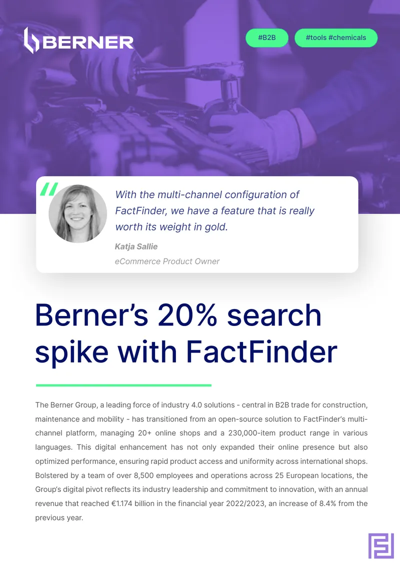 Berner Group's Adoption of FactFinder for eCommerce