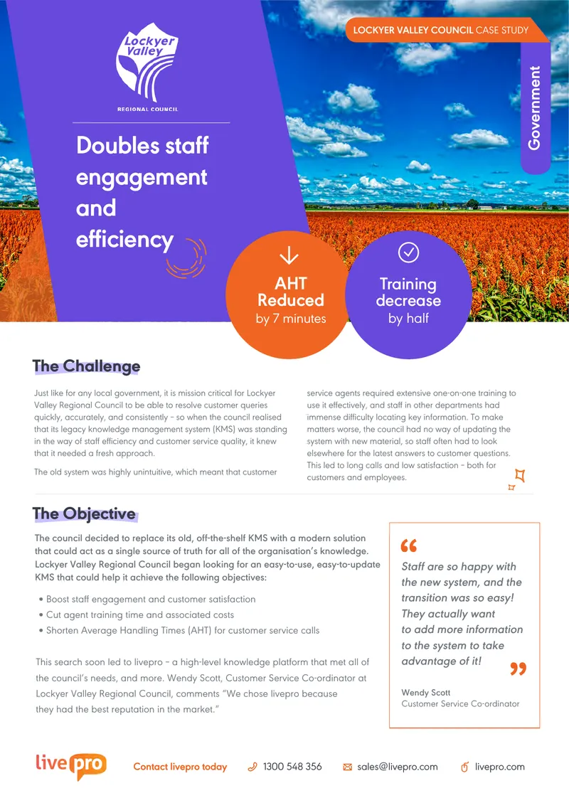 Lockyer Valley Regional Council Knowledge Management Case Study