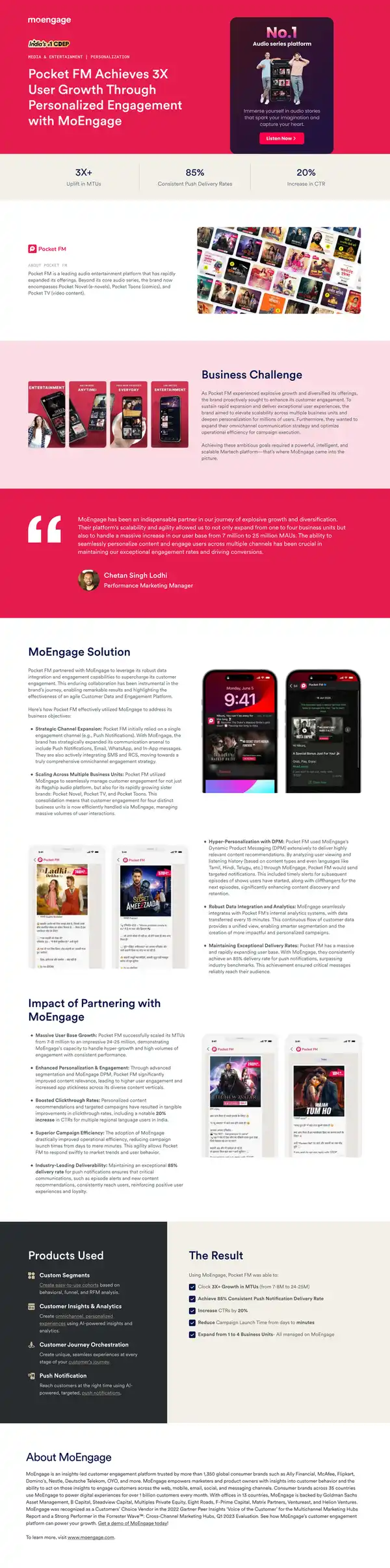 Pocket FM User Growth Through MoEngage Engagement