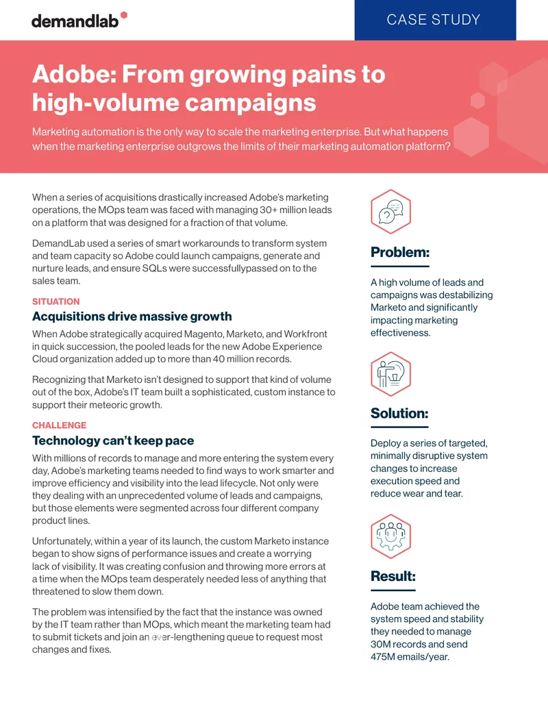 Adobe Marketing Operations Case Study