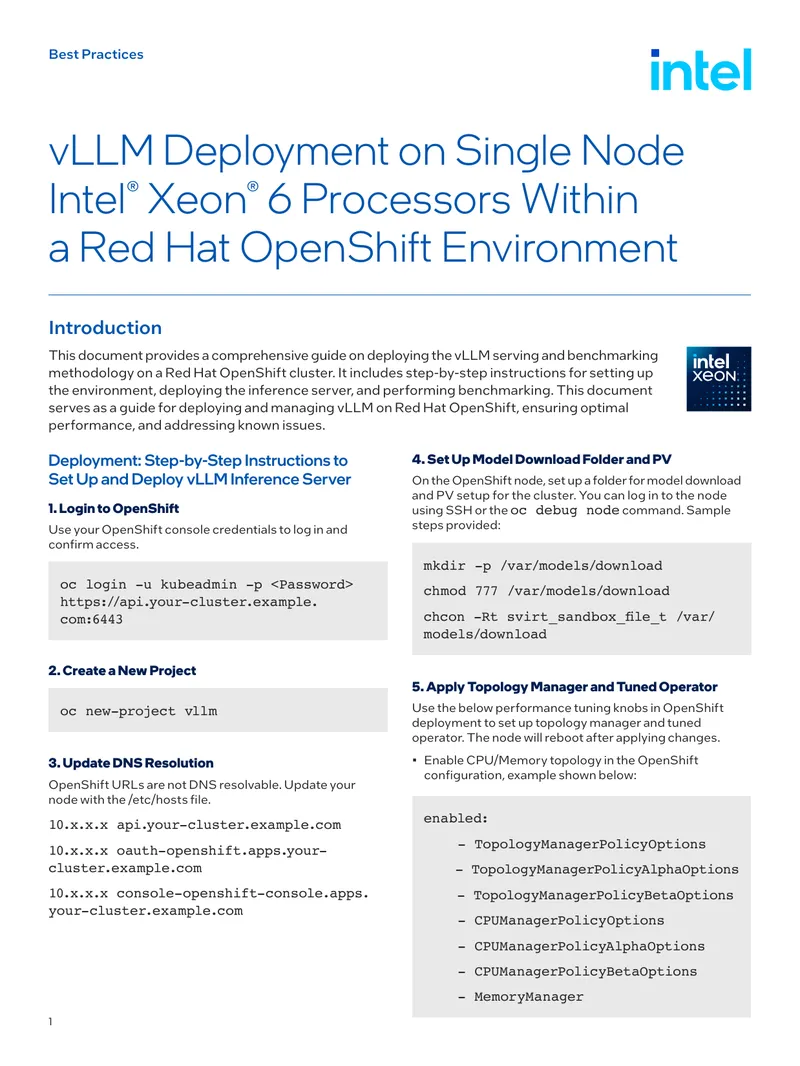 vLLM Deployment Best Practices on Red Hat OpenShift